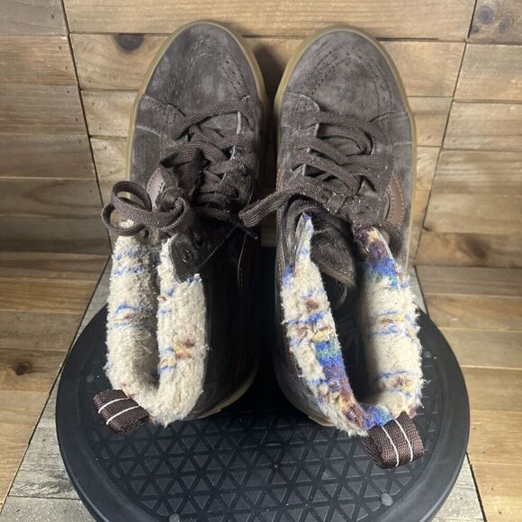 Vans Mens Size US 8 SK8-Hi MTE-1 Brown Gum Sherpa Lace Up Sneakers Casual Shoes - Picture 5 of 10